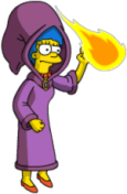 Marge throw Fireballs